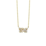 Suzanne Kalan Shimmer Diamond Mini Bar Pendant in 18K Yellow Gold | Fine Necklaces | Coveti