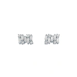 Suzanne Kalan Shimmer Diamond Studs in 18K White Gold | Fine Earrings | Coveti