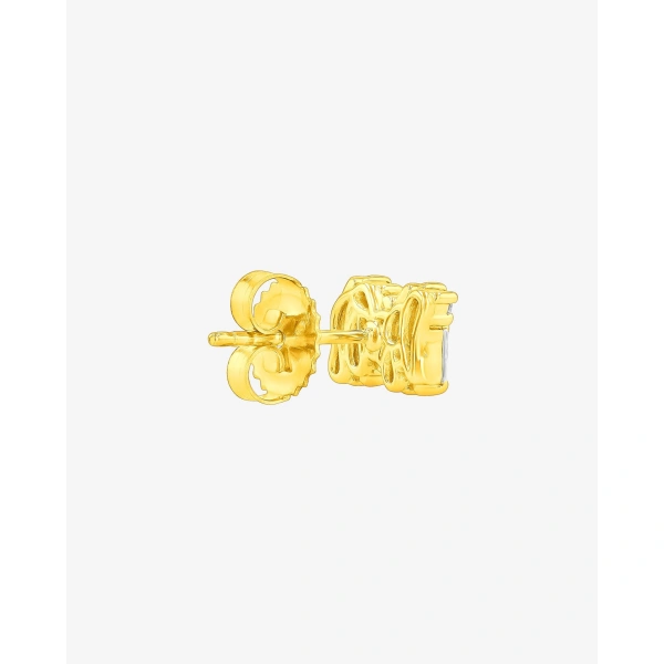 Suzanne Kalan Shimmer Diamond Studs in 18K Yellow Gold | Fine Earrings | Coveti