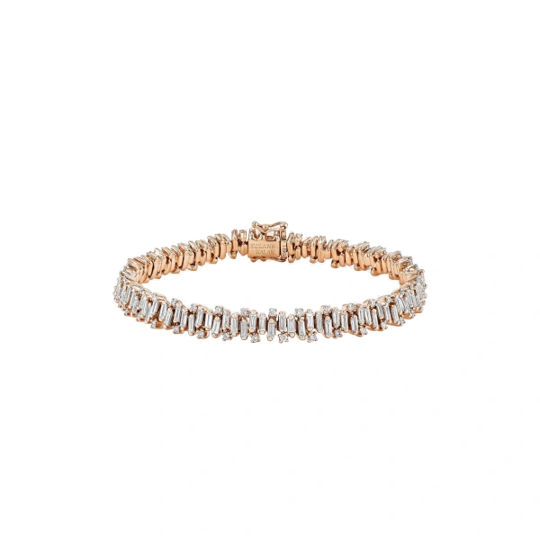 Shimmer Diamond Tennis Bracelet in 18K Rose Gold
