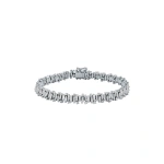 Suzanne Kalan Shimmer Diamond Tennis Bracelet in 18K White Gold | Fine Bracelets | Coveti
