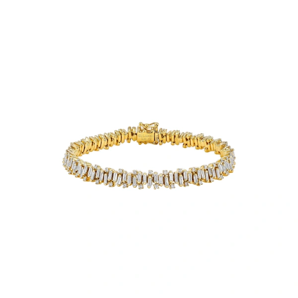Shimmer Diamond Tennis Bracelet in 18K Yellow Gold