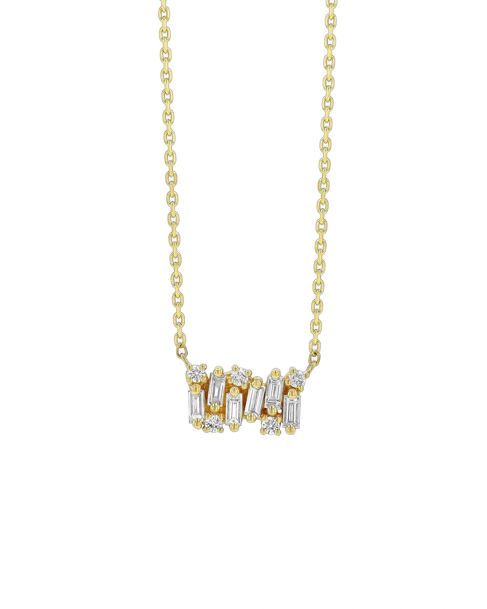 Suzanne Kalan Shimmer Mini Bar Pendant in 18K Yellow Gold Suzanne Kalan Shimmer Mini Bar Pendant in 18K Yellow Gold | Fine Necklaces | Coveti