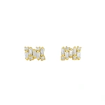 Suzanne Kalan Shimmer Studs in 18K Yellow Gold | Fine Earrings | Coveti