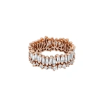 Suzanne Kalan Short Stack Diamond Eternity Band in 18K Rose Gold | Fine Rings | Coveti