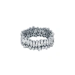 Suzanne Kalan Short Stack Diamond Eternity Band in 18K White Gold | Fine Rings | Coveti