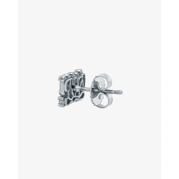 Suzanne Kalan Short Stack Diamond Studs in 18K White Gold | Fine Earrings | Coveti
