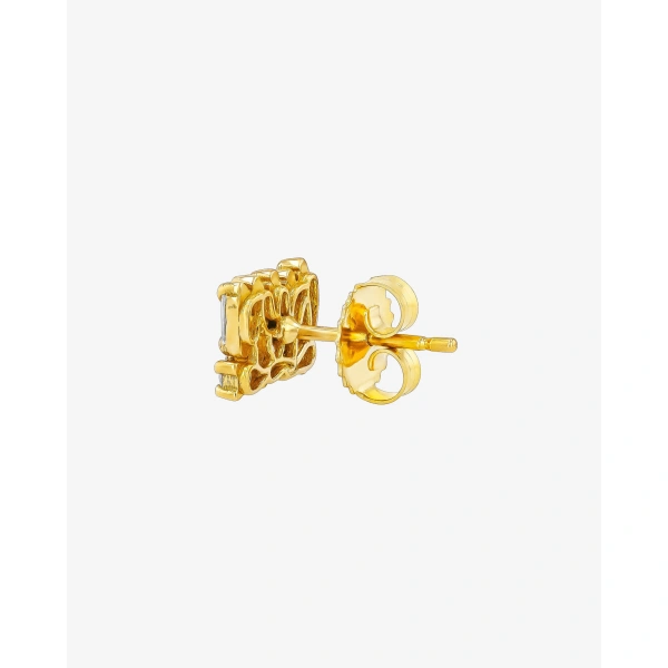 Suzanne Kalan Short Stack Diamond Studs in 18K Yellow Gold | Fine Earrings | Coveti