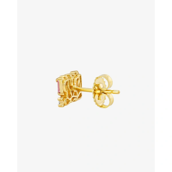 Suzanne Kalan Short Stack Pastel Sapphire Studs in 18K Yellow Gold | Fine Earrings | Coveti