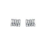 Suzanne Kalan Short Stack Studs in 18K White Gold | Fine Earrings | Coveti