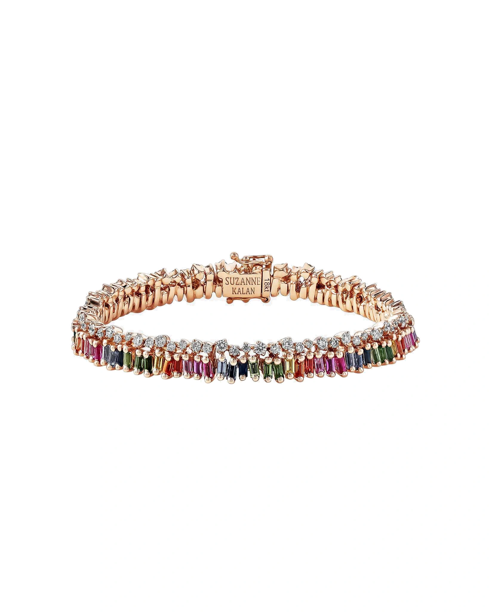 Suzanne Kalan Short Stack Tennis Bracelet in 18K Rose Gold, Rainbow Sapphire Suzanne Kalan Short Stack Tennis Bracelet in 18K Rose Gold, Rainbow Sapphire | Fine Bracelets | Coveti