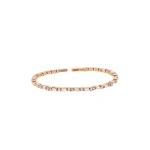 Suzanne Kalan Thin Mix Diamond Bangle in 18K Rose Gold | Fine Bracelets | Coveti