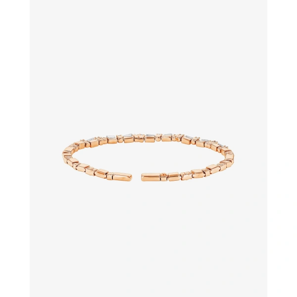 Suzanne Kalan Thin Mix Diamond Bangle in 18K Rose Gold | Fine Bracelets | Coveti