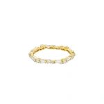 Suzanne Kalan Thin Mix Eternity Band in 18K Yellow Gold | Fine Rings | Coveti