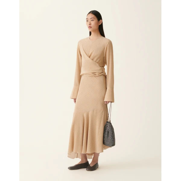 Fabiana Filippi Printed Crêpe de Chine Top in Maple
