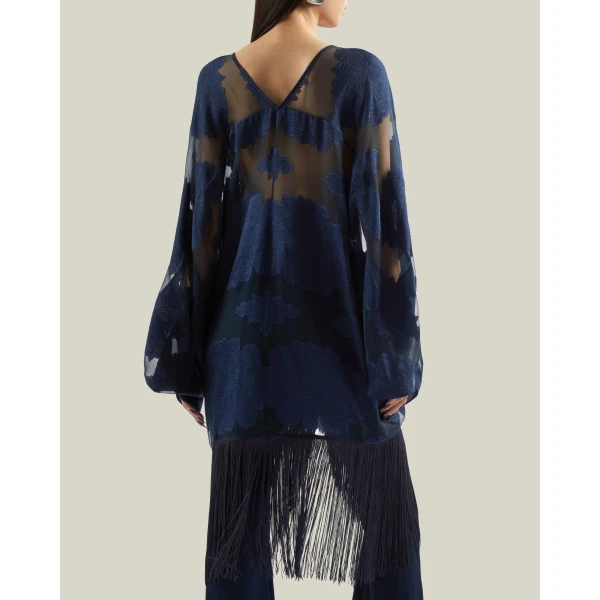 Taller Marmo 1920 Blouse in Midnight Blue | Blouse | Coveti