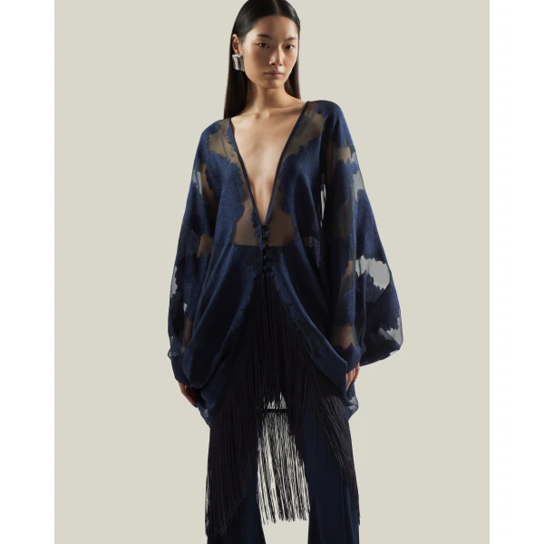 Taller Marmo 1920 Blouse in Midnight Blue | Blouse | Coveti