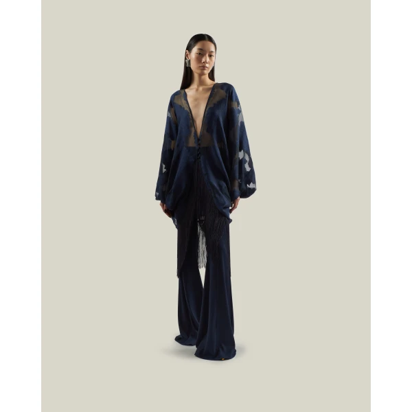 Taller Marmo 1920 Blouse in Midnight Blue | Blouse | Coveti