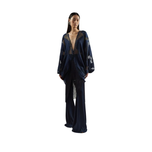1920 Blouse in Midnight Blue