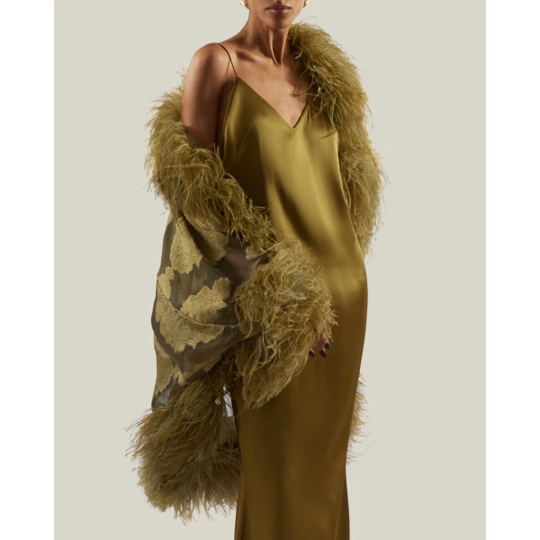 Taller Marmo 1920 Gown in Antique Bronze | Evening Gowns | Coveti