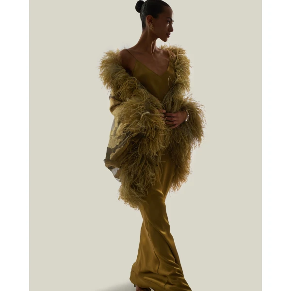 Taller Marmo 1920 Gown in Antique Bronze | Evening Gowns | Coveti