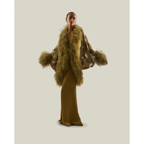 Taller Marmo 1920 Gown in Antique Bronze | Evening Gowns | Coveti