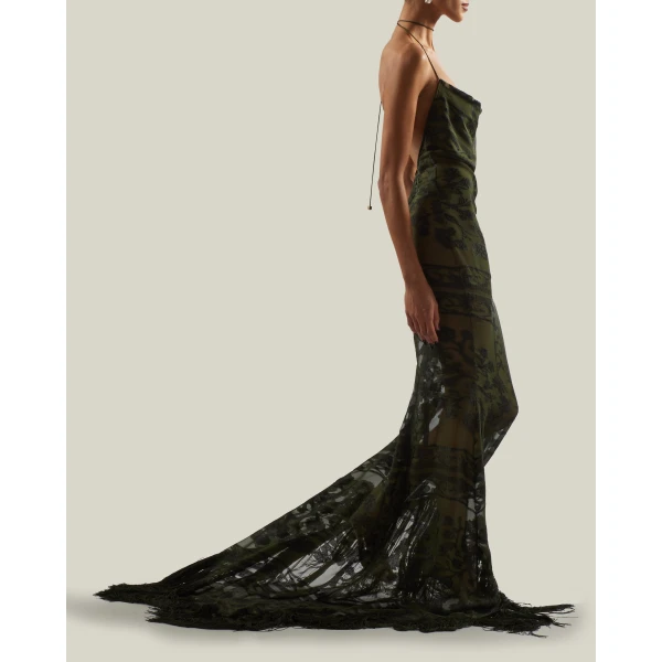Taller Marmo 1926 Gown in Juniper | Evening Gowns | Coveti