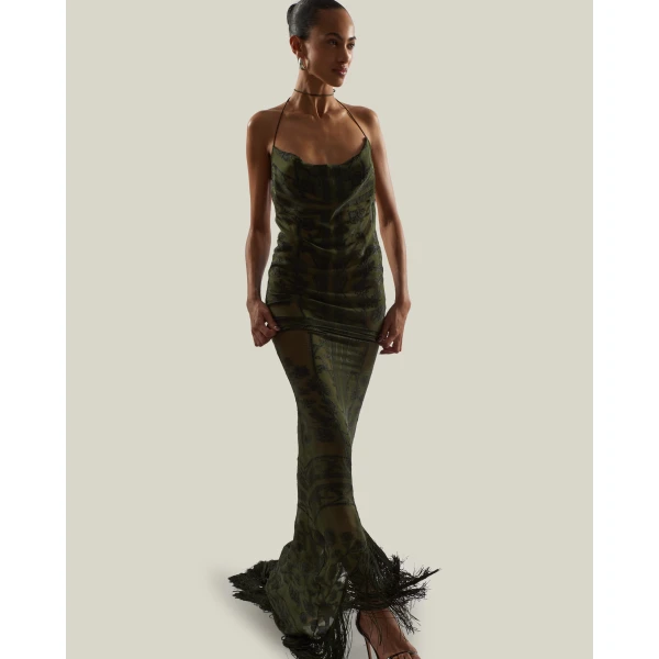 Taller Marmo 1926 Gown in Juniper | Evening Gowns | Coveti