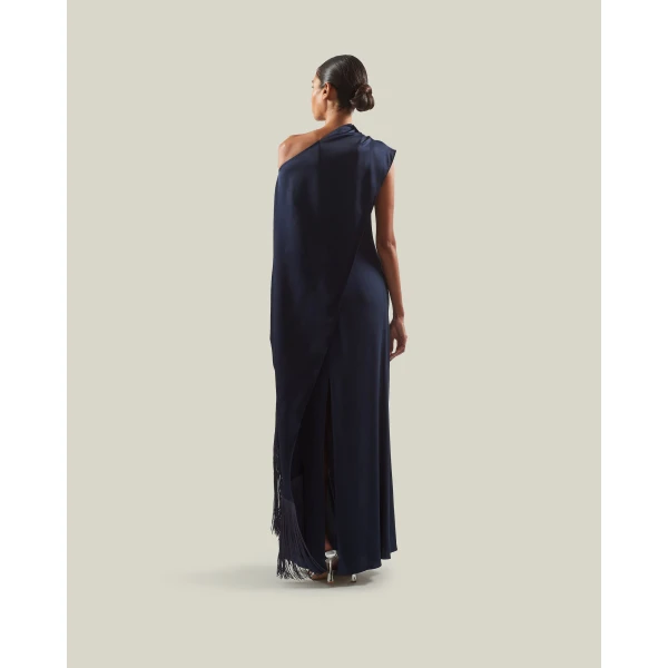 Taller Marmo Berenson Dress in Midnight Blue | Maxi Dresses | Coveti