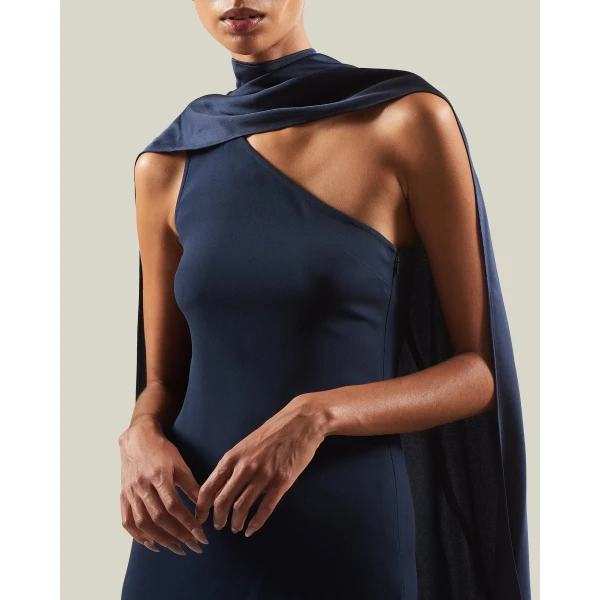 Taller Marmo Berenson Dress in Midnight Blue | Maxi Dresses | Coveti