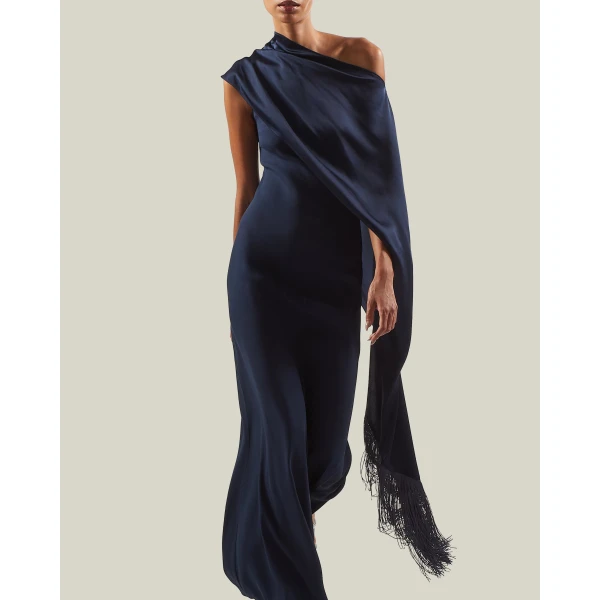 Taller Marmo Berenson Dress in Midnight Blue | Maxi Dresses | Coveti