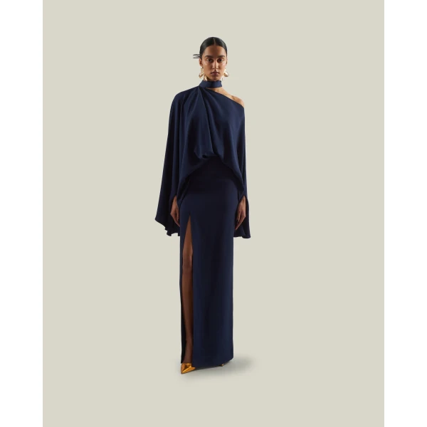 Taller Marmo Brooks Dress in Midnight Blue | Maxi Dresses | Coveti
