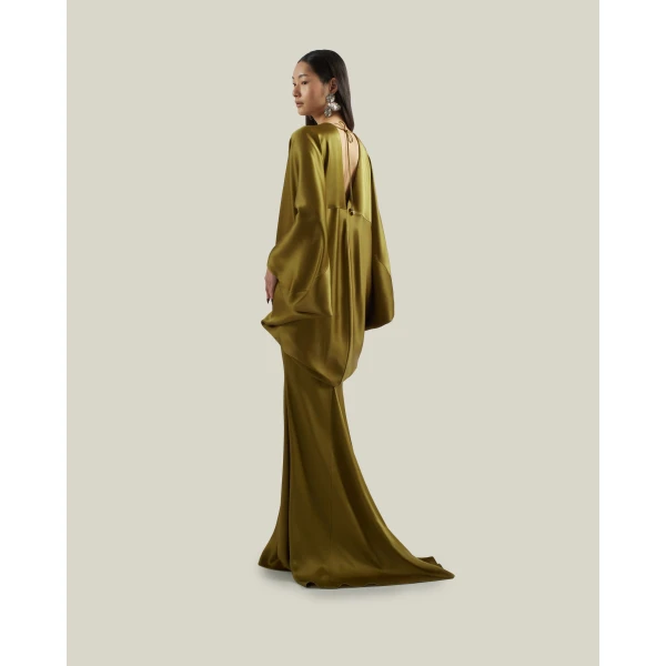 Taller Marmo Butterfly Gown in Antique Bronze | Evening Gowns | Coveti