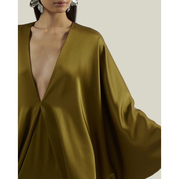 Taller Marmo Butterfly Gown in Antique Bronze | Evening Gowns | Coveti