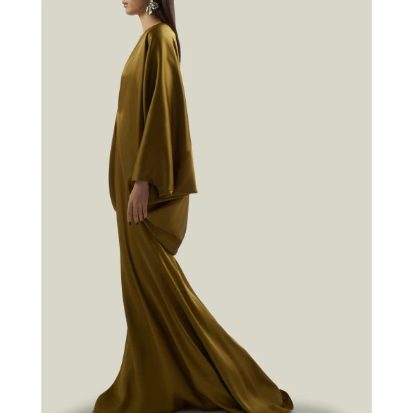 Taller Marmo Butterfly Gown in Antique Bronze | Evening Gowns | Coveti
