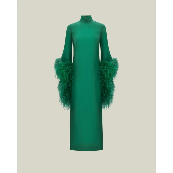 Taller Marmo Del Rio Dress in Emerald Green | Maxi Dresses | Coveti