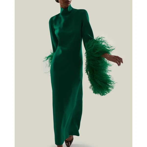 Taller Marmo Del Rio Dress in Emerald Green | Maxi Dresses | Coveti