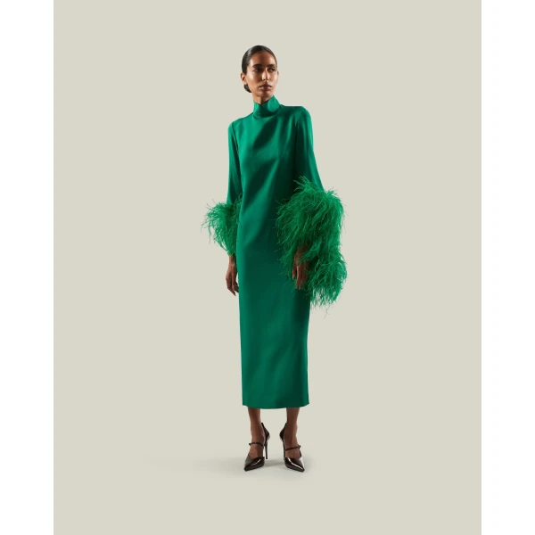 Taller Marmo Del Rio Dress in Emerald Green | Maxi Dresses | Coveti