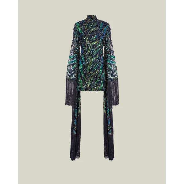 Taller Marmo Disco Dragon Dress in Multicolor | Mini Dresses | Coveti