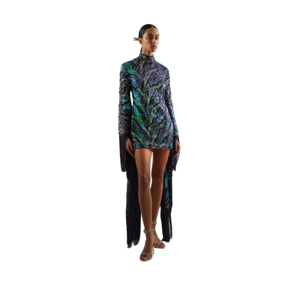 Disco Dragon Dress in Multicolor
