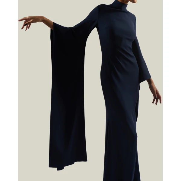 Taller Marmo Dragon Gown in Midnight Blue | Evening Gowns | Coveti