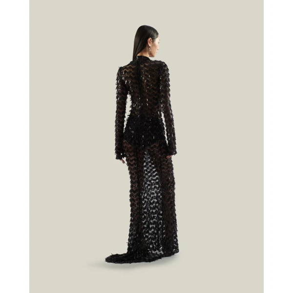 Taller Marmo Dragon Lady Dress in Black | Evening Gowns | Coveti