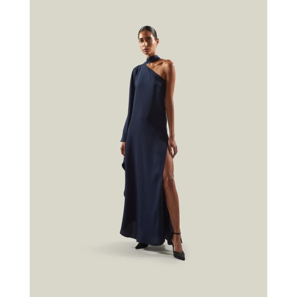 Taller Marmo Florinda Dress in Midnight Blue | Maxi Dresses | Coveti