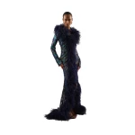 Taller Marmo Hollywood Disco Gown in Multicolor | Dresses | Coveti