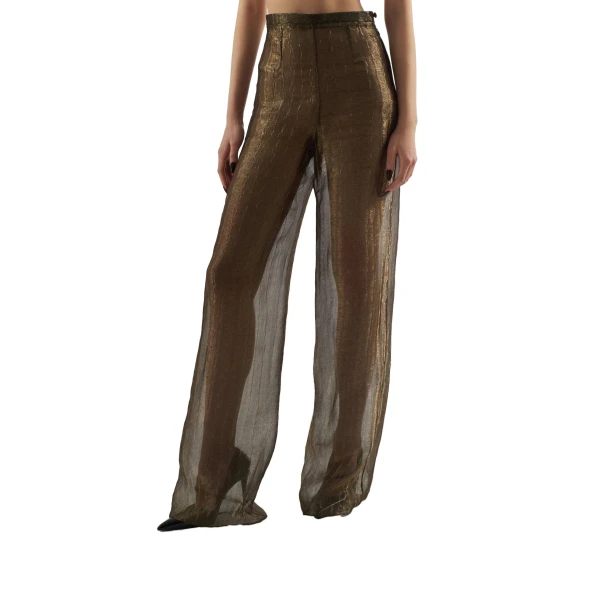 Marlene Metallic Pants in Antique Gold