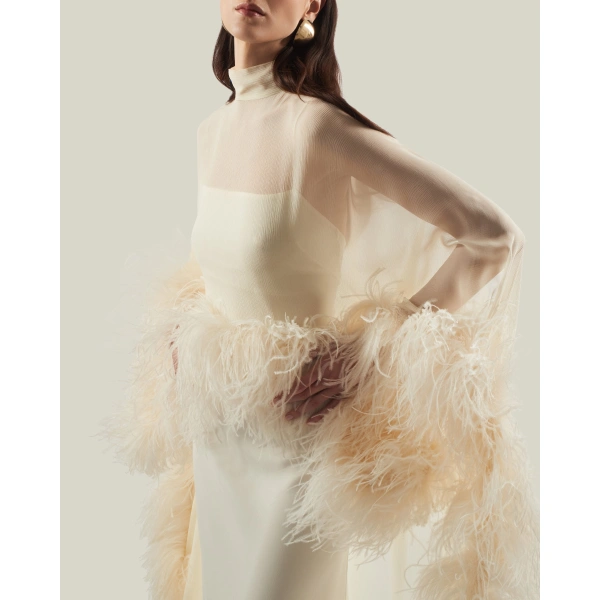 Taller Marmo Marvelous Gown in Latte | Evening Gowns | Coveti