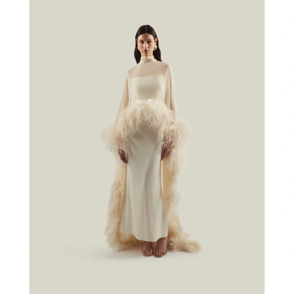 Taller Marmo Marvelous Gown in Latte | Evening Gowns | Coveti