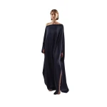 Taller Marmo Mila Satin Kaftan in Midnight Blue | Dresses | Coveti