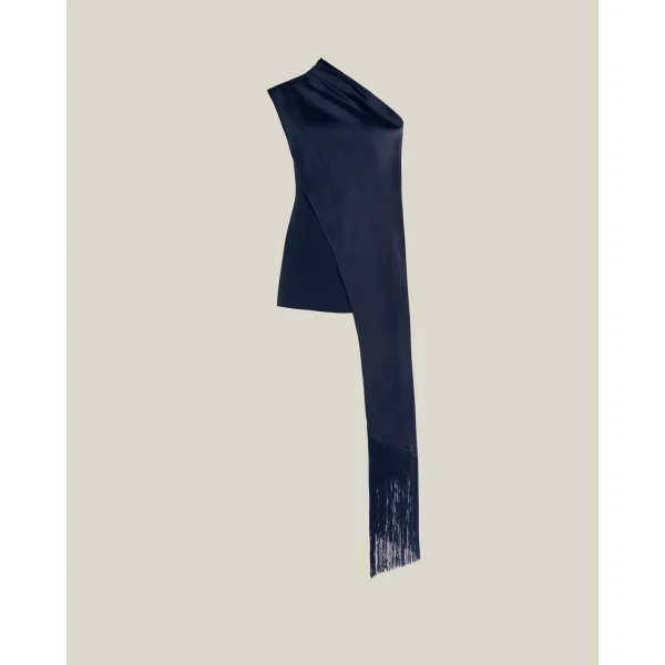 Taller Marmo Mini Berenson Dress in Midnight Blue | Mini Dresses | Coveti