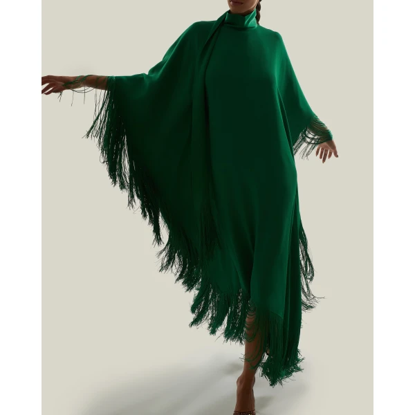 Taller Marmo Mrs Ross Kaftan in Emerald Green | kaftan | Coveti